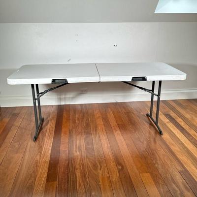 Lifetime 6ft Folding Table | Having lightweight, folding design for storage and transport. Dent-resistant corners and edges and a...
