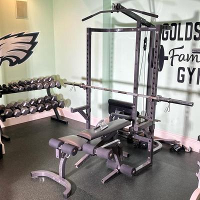 BODYSMITH PROSYSTEM BENCH PRESS & Cable Machine | Including bench, multiple attachments, and bar, no plates included - h. 82 x w....