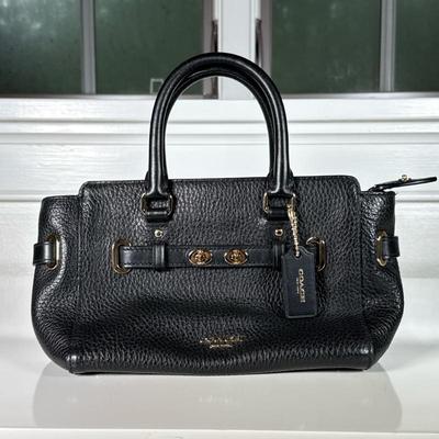 Coach Black Leather Hand Bag | Coach Blake Carryall 27 handbag of black leather. - h. 5.25 x w. 9.5 in (approx.)
