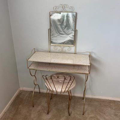 Vintage Ornate Brass Vanity