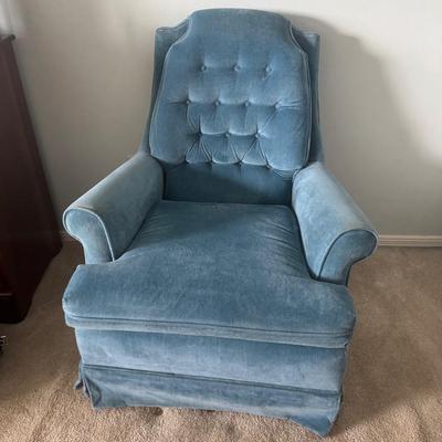 Vintage Blue Swivel Chair