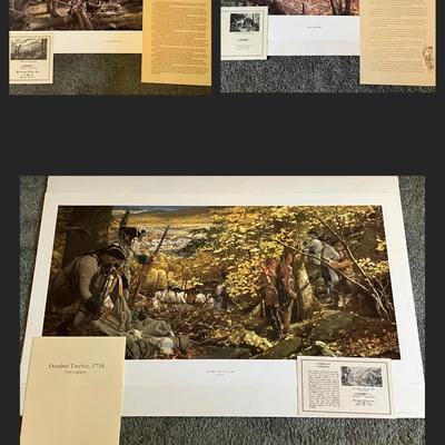 Unframed "October Twelve", "Along Laurel Ridge", & "Sergeant Beaubien" Signed Griffing Prints