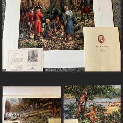 Unframed Robert Griffing Signed and Numbered Prints "The Crossing", "The Reunion", & "The Portage"