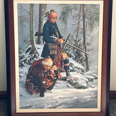 Framed "Friend or Foe" Robert Griffing Signed Canvas Print 