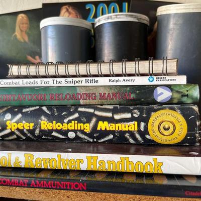 Medium Gun Powder Containers & Books