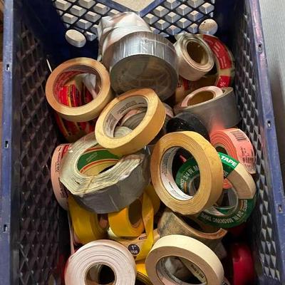 Crate Of Assorted Tape 