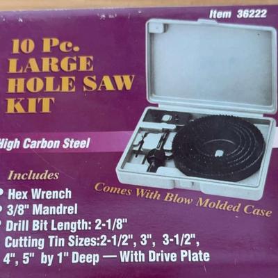 10 Piece Large Hole Saw Kit