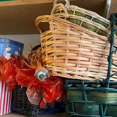 Christmas Items tree Baskets Lights