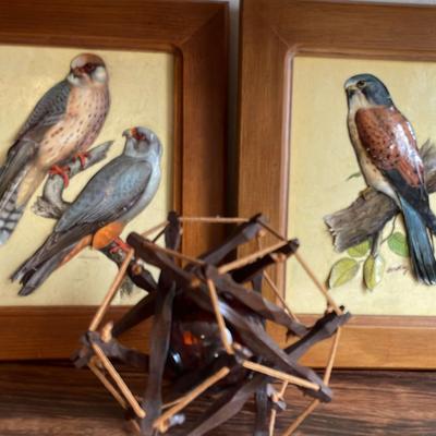 Vintage Bird Art & Glass Sphere Ball