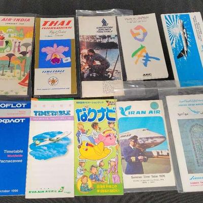 VINTAGE ASIAN AIRLINE TIME BROCHURES 