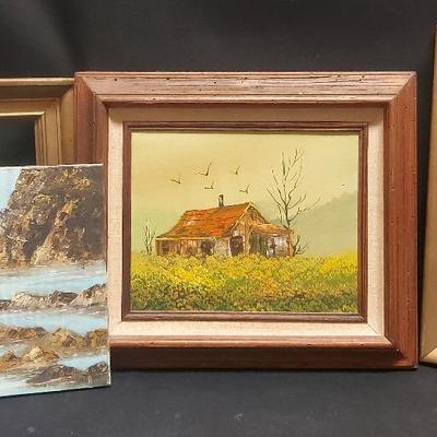 THREE FRAMED LANDSCAPE MIDSIZED PAINTINGS