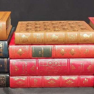 A GREAT COLLECTION OF LEATHER BOUND BOOKS