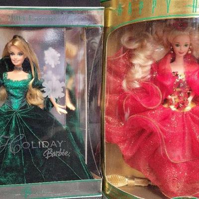 HOLIDAY BARBIES 1993 AND 2004 EDITIONS 