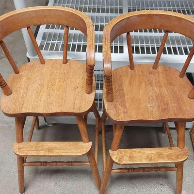 VINTAGE WOODEN BABY HIGH CHAIRS
