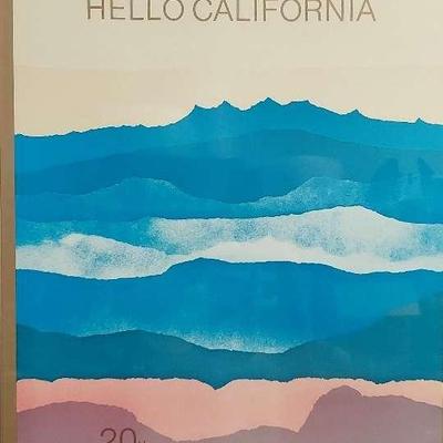 "HELLO CALIFORNIA" 20TH ANNIVERSARY HADDAD'S FINE ARTS POSTER BY ARTHUR SECUNDA