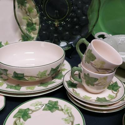 SWEET GREEN AND CREAM FRANCISCAN IVY DISHES
