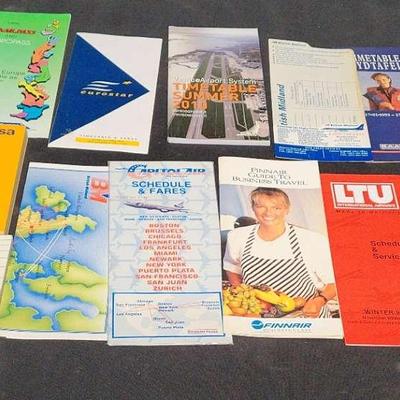 COLLECTIBLE EUROPEAN TRAVEL GUIDES AND TIME TABLE BROCHURES FROM THE 1990s