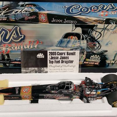 PACKAGED 2005 COORS BANDIT JESSE JAMES TOP FUEL DRAGSTER