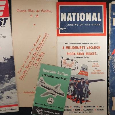 COLLECTIBLE TRAVEL BROUCHER AND TIME TABLES FROM THE 1950s