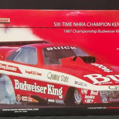 LIMITED EDITION MODEL CAR OF THE 1987 CHAMPIONSHIP BUDWEISER KING RACING FUNNY CAR