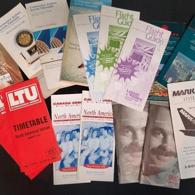 COLLECTIBLE AIRLINE TIME TABLES FROM THE LATE 1990s And EARLY 2000s
