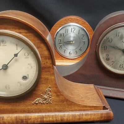 THREE MANTLE CLOCKS