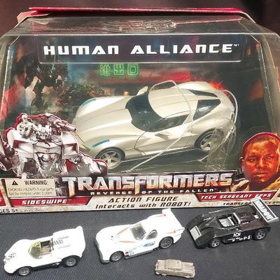COLLECTIBLE TRANSFORMERS "HUMAN ALLIANCE" AND HOT WHEELS