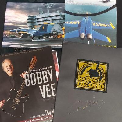 AUTOGRAPHED BOXEO DE ORO, BOBBY VEE PLAYBOOK AND MORE