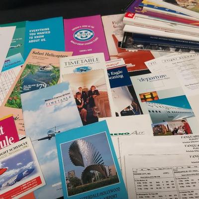 COLLECTIBLE AIRLINE AND TRAVEL BROCHURES FROM THE 1990s