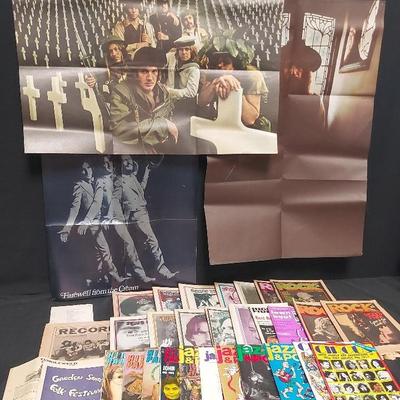 COOL 1970'S MUSIC MAGAZINES AND POSTERS 