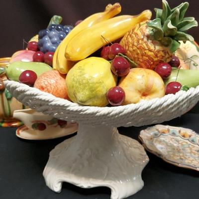 MID-CENTURY MODERN PEDESTAL FRUIT BOWL AND MORE