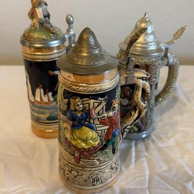 Sale Photo Thumbnail #27: Hand Painted German Beer Steins