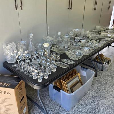 Vintage crystal and vintage picture frames