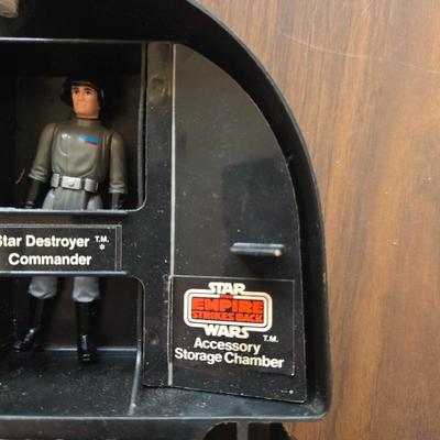 Vintage Kenner Darth Vader Star Wars figurine carrying case with figurines