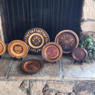 Vintage wood plates