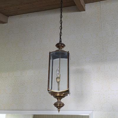 Vintage brass hanging lantern lamp