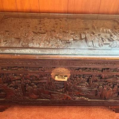 Sale Photo Thumbnail #24: Chinese wooden carved Chest
