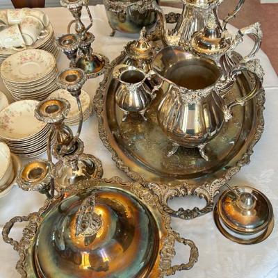 Sale Photo Thumbnail #70: Silver Plated Tea Set 