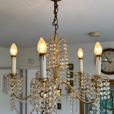 Sale Photo Thumbnail #37: French Brass Chandelier  