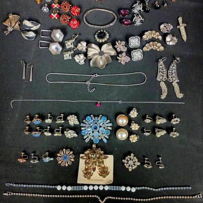 Rhinestone Earrings & Costume Jewelry Collection