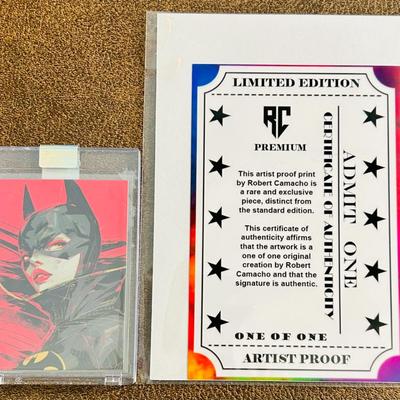 1 of 1 Autographed Artist Proof BATGIRL / Patrick Nagel Style