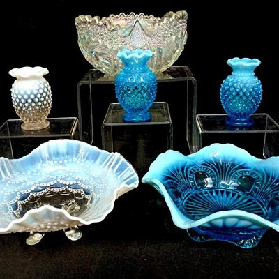 7pc Vintage Carnival Glass