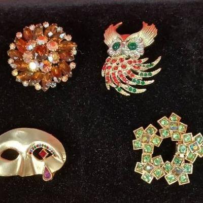 Four Vintage Brooches