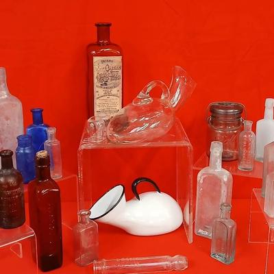 18 Vintage Bottles & Urinals