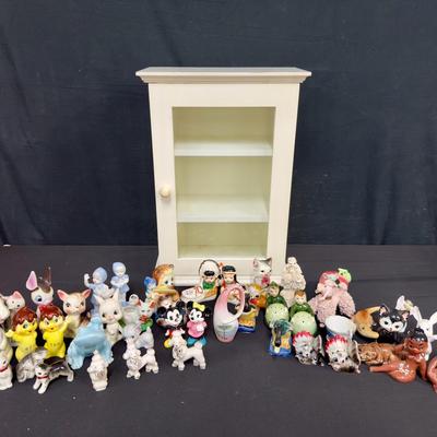 Porcelain / Ceramic Salt Shaker Figurines, Display Case, Figures + More! 
