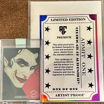 1 of 1 Autographed Artist Proof THE JOKER / Patrick Nagel Style