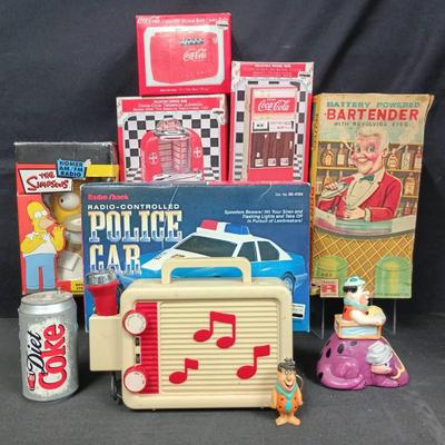 Vintage Coca-Cola Musical Banks W/ Simpsons Homer Radio And More