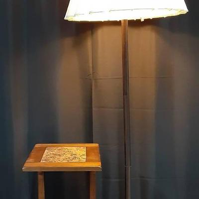 Floor  Lamp & Marble-top Accent Table