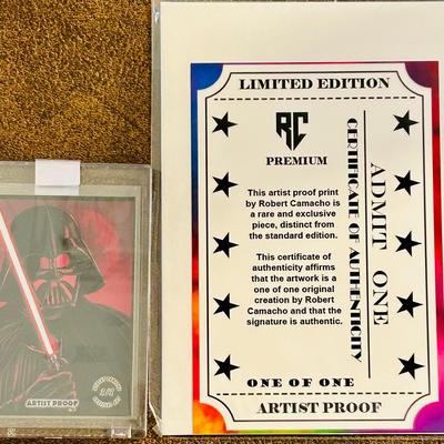 1 of 1 Autographed Artist Proof DARTH VADER / Patrick Nagel Style