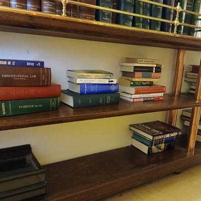 Sale Photo Thumbnail #36: 8 foot wood and copper shelving unit. MCM
